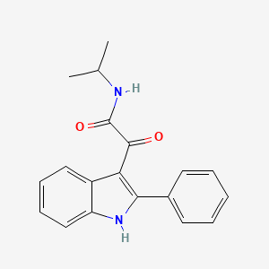 2-oxo-2-(2-phenyl-1H-indol-3-yl)-N-(propan-2-yl)acetamide