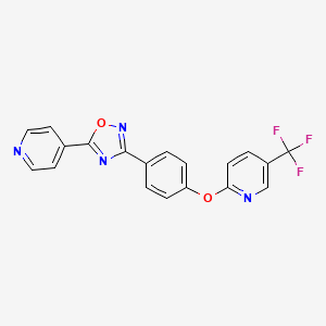 4-[5-(4-pyridyl)-1,2,4-oxadiazol-3-yl]phenyl [5-(trifluoromethyl)-2-pyridyl] ether