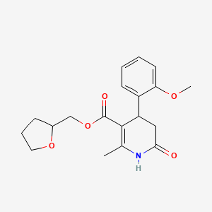 molecular formula C19H23NO5 B4419848 (OXOLAN-2-YL)METHYL 4-(2-METHOXYPHENYL)-2-METHYL-6-OXO-1,4,5,6-TETRAHYDROPYRIDINE-3-CARBOXYLATE 