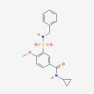 3-(benzylsulfamoyl)-N-cyclopropyl-4-methoxybenzamide