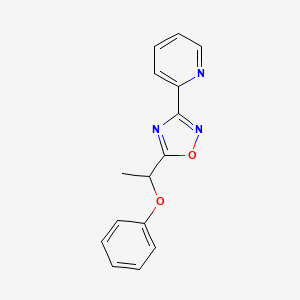 molecular formula C15H13N3O2 B4419867 2-[5-(1-phenoxyethyl)-1,2,4-oxadiazol-3-yl]pyridine 