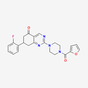 molecular formula C23H21FN4O3 B4419868 7-(2-fluorophenyl)-2-[4-(2-furoyl)piperazin-1-yl]-7,8-dihydroquinazolin-5(6H)-one 