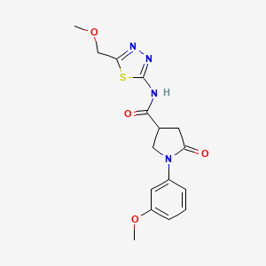 N-[5-(methoxymethyl)-1,3,4-thiadiazol-2-yl]-1-(3-methoxyphenyl)-5-oxopyrrolidine-3-carboxamide