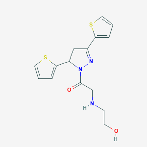 1-(3,5-dithiophen-2-yl-3,4-dihydropyrazol-2-yl)-2-(2-hydroxyethylamino)ethanone