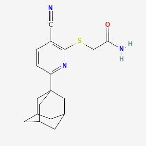 molecular formula C18H21N3OS B4419917 2-[6-(1-Adamantyl)-3-cyanopyridin-2-yl]sulfanylacetamide 