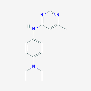 molecular formula C15H20N4 B4419926 N,N-diethyl-N'-(6-methylpyrimidin-4-yl)benzene-1,4-diamine 