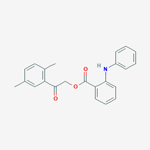 molecular formula C23H21NO3 B441994 2-(2,5-Dimethylphenyl)-2-oxoethyl 2-(phenylamino)benzoate CAS No. 312947-60-7