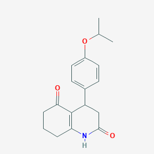 4-[4-(PROPAN-2-YLOXY)PHENYL]-1,2,3,4,5,6,7,8-OCTAHYDROQUINOLINE-2,5-DIONE