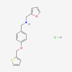 molecular formula C17H18ClNO2S B4419972 N-(furan-2-ylmethyl)-1-[4-(thiophen-2-ylmethoxy)phenyl]methanamine;hydrochloride 