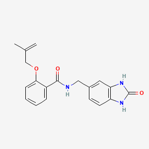 molecular formula C19H19N3O3 B4419979 2-[(2-methylprop-2-en-1-yl)oxy]-N-[(2-oxo-2,3-dihydro-1H-benzimidazol-5-yl)methyl]benzamide 