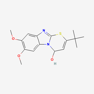 2-tert-butyl-7,8-dimethoxy-4H-[1,3]thiazino[3,2-a]benzimidazol-4-ol