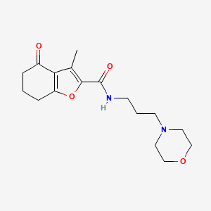 3-methyl-N-(3-(4-morpholinyl)propyl)-4-oxo-4,5,6,7-tetrahydro-1-benzofuran-2-carboxamide