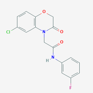 2-(6-chloro-3-oxo-2,3-dihydro-4H-1,4-benzoxazin-4-yl)-N-(3-fluorophenyl)acetamide