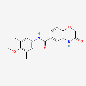 N-(4-methoxy-3,5-dimethylphenyl)-3-oxo-3,4-dihydro-2H-1,4-benzoxazine-6-carboxamide