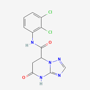 molecular formula C12H9Cl2N5O2 B4420017 N-(2,3-dichlorophenyl)-5-oxo-4,5,6,7-tetrahydro[1,2,4]triazolo[1,5-a]pyrimidine-7-carboxamide 