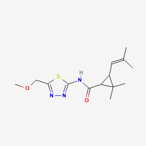 N-[5-(methoxymethyl)-1,3,4-thiadiazol-2-yl]-2,2-dimethyl-3-(2-methylprop-1-en-1-yl)cyclopropanecarboxamide