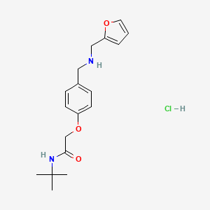 N-tert-butyl-2-[4-[(furan-2-ylmethylamino)methyl]phenoxy]acetamide;hydrochloride