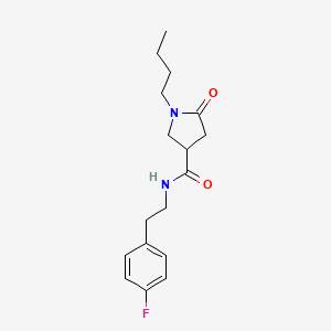 1-butyl-N-[2-(4-fluorophenyl)ethyl]-5-oxopyrrolidine-3-carboxamide