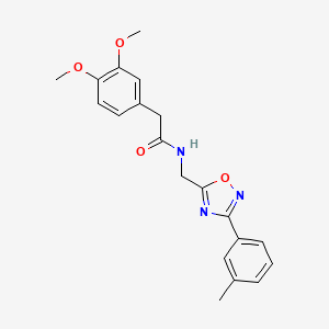 molecular formula C20H21N3O4 B4420114 2-(3,4-dimethoxyphenyl)-N-{[3-(3-methylphenyl)-1,2,4-oxadiazol-5-yl]methyl}acetamide 