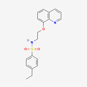 molecular formula C19H20N2O3S B4420119 4-ethyl-N-[2-(quinolin-8-yloxy)ethyl]benzenesulfonamide 