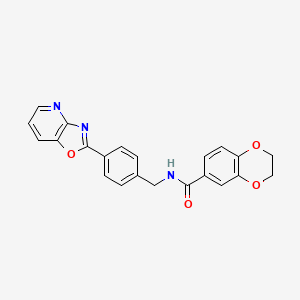 N-[(4-{[1,3]OXAZOLO[4,5-B]PYRIDIN-2-YL}PHENYL)METHYL]-2,3-DIHYDRO-1,4-BENZODIOXINE-6-CARBOXAMIDE