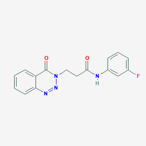 N-(3-fluorophenyl)-3-(4-oxo-1,2,3-benzotriazin-3(4H)-yl)propanamide