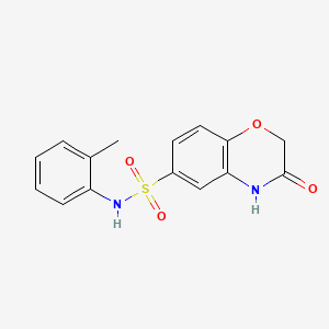 N-(2-methylphenyl)-3-oxo-3,4-dihydro-2H-1,4-benzoxazine-6-sulfonamide