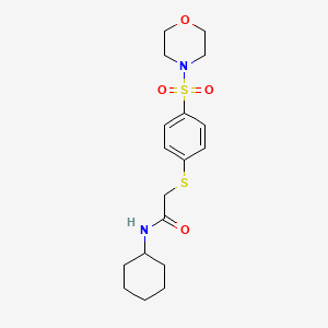 N1-Cyclohexyl-2-{[4-(morpholinosulfonyl)phenyl]sulfanyl}acetamide