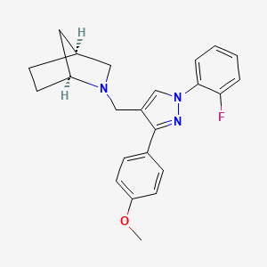 molecular formula C23H24FN3O B4420207 (1S*,4S*)-2-{[1-(2-fluorophenyl)-3-(4-methoxyphenyl)-1H-pyrazol-4-yl]methyl}-2-azabicyclo[2.2.1]heptane 