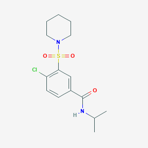 4-chloro-3-piperidin-1-ylsulfonyl-N-propan-2-ylbenzamide