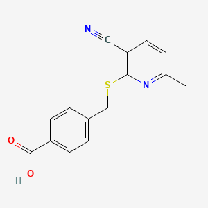 4-{[(3-cyano-6-methylpyridin-2-yl)thio]methyl}benzoic acid