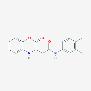 N-(3,4-dimethylphenyl)-2-(2-oxo-3,4-dihydro-2H-1,4-benzoxazin-3-yl)acetamide