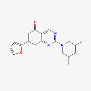 2-(3,5-dimethylpiperidin-1-yl)-7-(2-furyl)-7,8-dihydroquinazolin-5(6H)-one