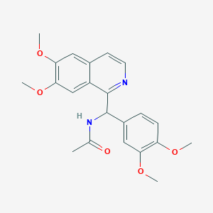 molecular formula C22H24N2O5 B4420277 N-[(6,7-dimethoxyisoquinolin-1-yl)(3,4-dimethoxyphenyl)methyl]acetamide 