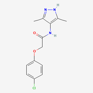 molecular formula C13H14ClN3O2 B4420293 2-(4-chlorophenoxy)-N-(3,5-dimethyl-1H-pyrazol-4-yl)acetamide 