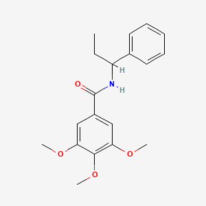 3,4,5-trimethoxy-N-(1-phenylpropyl)benzamide