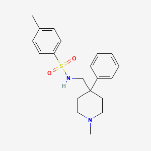 4-methyl-N-[(1-methyl-4-phenylpiperidin-4-yl)methyl]benzenesulfonamide