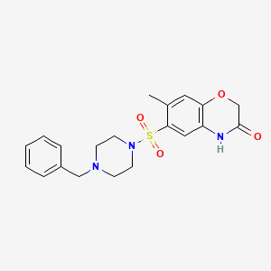 6-[(4-benzylpiperazin-1-yl)sulfonyl]-7-methyl-2H-1,4-benzoxazin-3(4H)-one