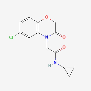 2-(6-chloro-3-oxo-2,3-dihydro-4H-1,4-benzoxazin-4-yl)-N-cyclopropylacetamide