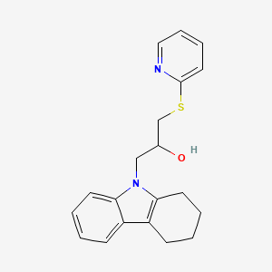 molecular formula C20H22N2OS B4420342 1-(pyridin-2-ylsulfanyl)-3-(1,2,3,4-tetrahydro-9H-carbazol-9-yl)propan-2-ol 