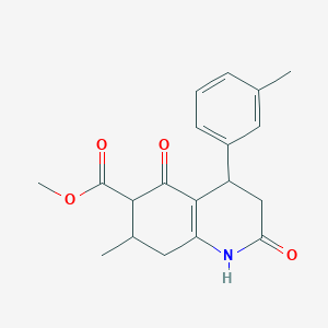 methyl 7-methyl-4-(3-methylphenyl)-2,5-dioxo-1,2,3,4,5,6,7,8-octahydroquinoline-6-carboxylate