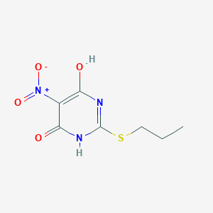 molecular formula C7H9N3O4S B044204 5-硝基-2-(丙硫基)嘧啶-4,6-二醇 CAS No. 145783-13-7