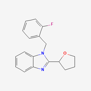 1-[(2-FLUOROPHENYL)METHYL]-2-(OXOLAN-2-YL)-1H-1,3-BENZODIAZOLE