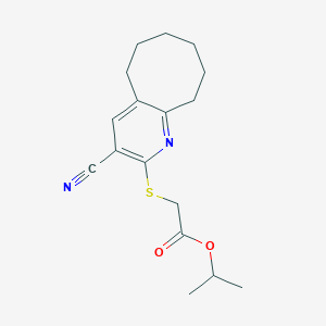 isopropyl [(3-cyano-5,6,7,8,9,10-hexahydrocycloocta[b]pyridin-2-yl)thio]acetate