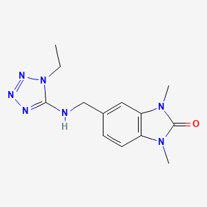 5-{[(1-ethyl-1H-tetrazol-5-yl)amino]methyl}-1,3-dimethyl-1,3-dihydro-2H-benzimidazol-2-one