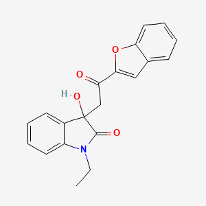 3-[2-(1-benzofuran-2-yl)-2-oxoethyl]-1-ethyl-3-hydroxy-1,3-dihydro-2H-indol-2-one