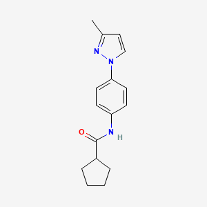 N-[4-(3-methyl-1H-pyrazol-1-yl)phenyl]cyclopentanecarboxamide