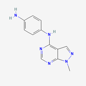 N-(1-methyl-1H-pyrazolo[3,4-d]pyrimidin-4-yl)benzene-1,4-diamine