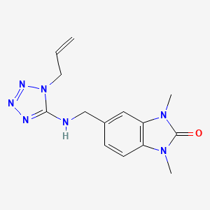 1,3-DIMETHYL-5-({[1-(PROP-2-EN-1-YL)-1H-1,2,3,4-TETRAZOL-5-YL]AMINO}METHYL)-2,3-DIHYDRO-1H-1,3-BENZODIAZOL-2-ONE