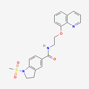 1-METHANESULFONYL-N-[2-(QUINOLIN-8-YLOXY)ETHYL]-2,3-DIHYDRO-1H-INDOLE-5-CARBOXAMIDE